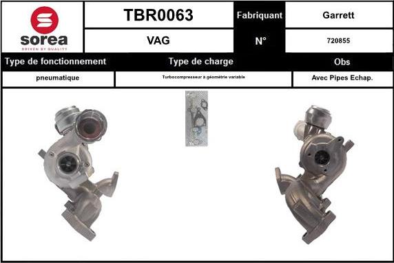 EAI TBR0063 - Charger, charging system autospares.lv