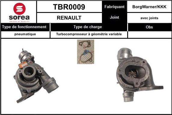 EAI TBR0009 - Charger, charging system autospares.lv