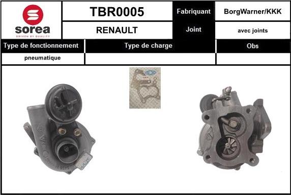 EAI TBR0005 - Charger, charging system autospares.lv