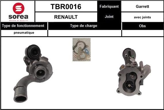 EAI TBR0016 - Charger, charging system autospares.lv