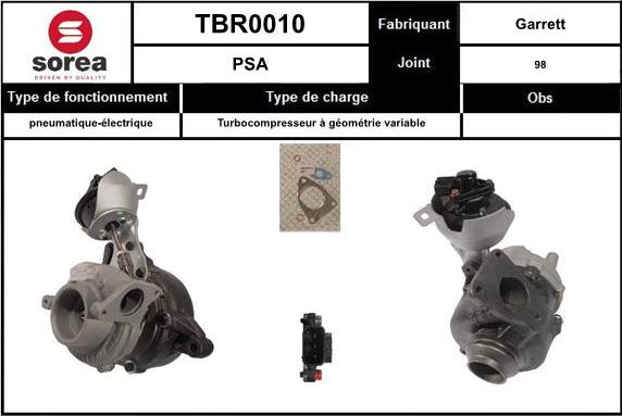 EAI TBR0010 - Charger, charging system autospares.lv