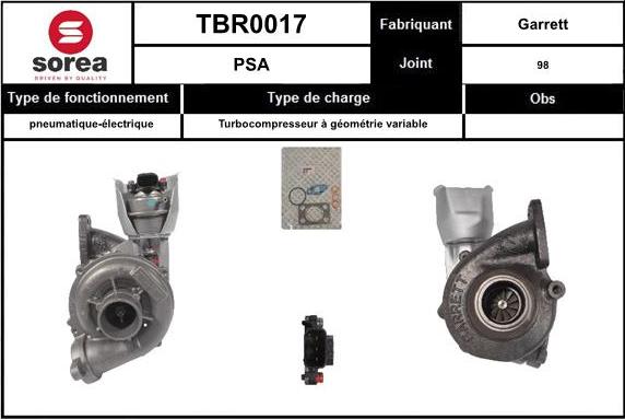 EAI TBR0017 - Charger, charging system autospares.lv