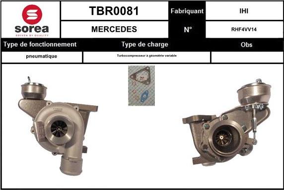 EAI TBR0081 - Charger, charging system autospares.lv