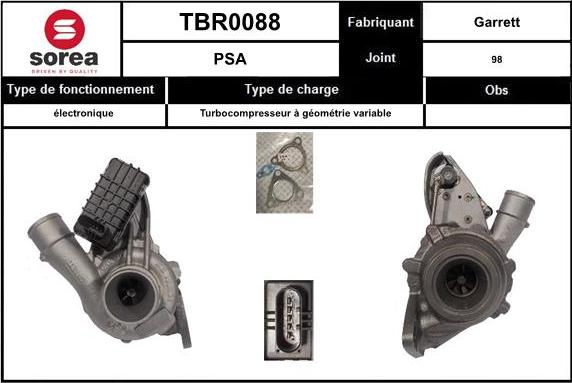 EAI TBR0088 - Charger, charging system autospares.lv