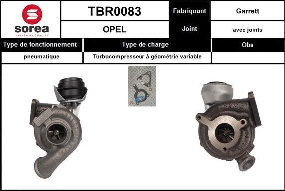 EAI TBR0083 - Charger, charging system autospares.lv