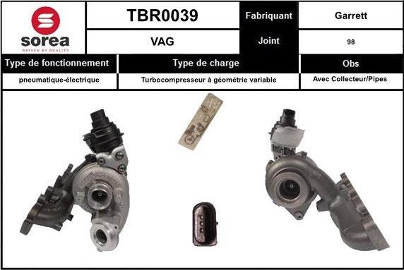 EAI TBR0039 - Charger, charging system autospares.lv