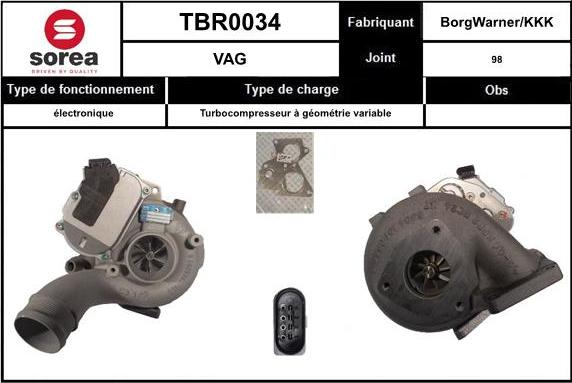 EAI TBR0034 - Charger, charging system autospares.lv