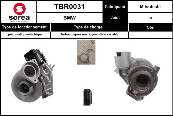 EAI TBR0031 - Charger, charging system autospares.lv