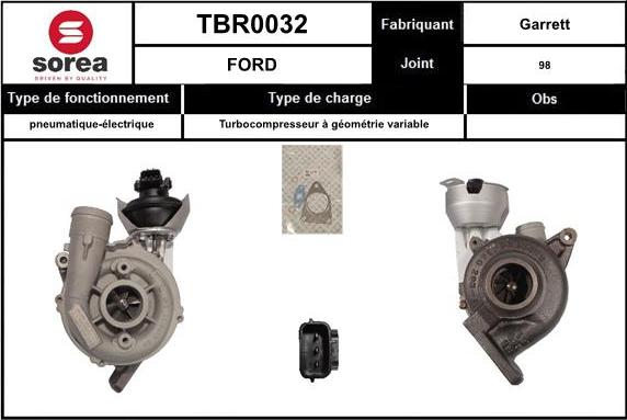 EAI TBR0032 - Charger, charging system autospares.lv