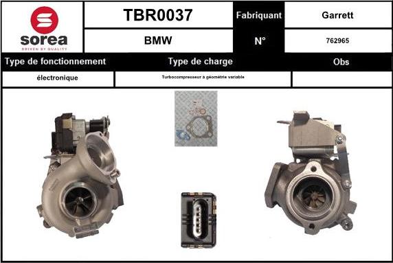 EAI TBR0037 - Charger, charging system autospares.lv