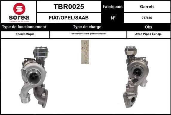 EAI TBR0025 - Charger, charging system autospares.lv