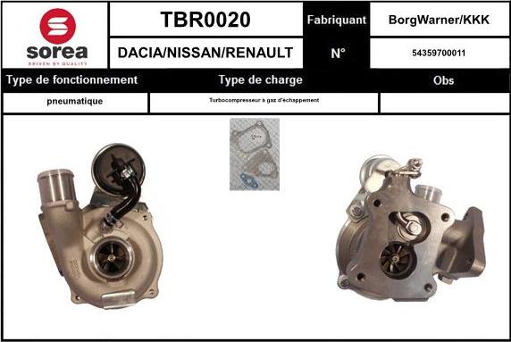 EAI TBR0020 - Charger, charging system autospares.lv