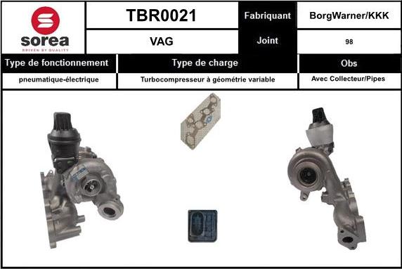 EAI TBR0021 - Charger, charging system autospares.lv