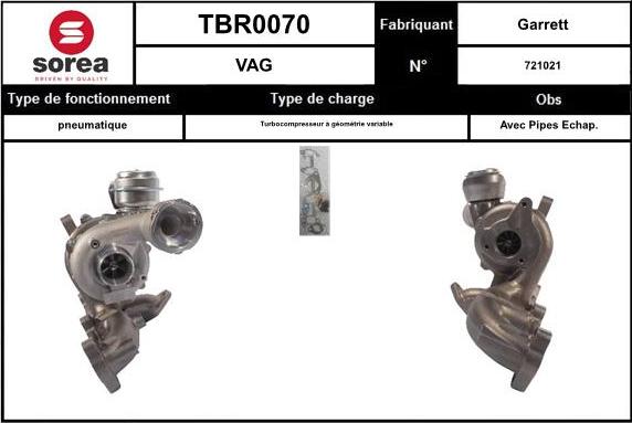 EAI TBR0070 - Charger, charging system autospares.lv