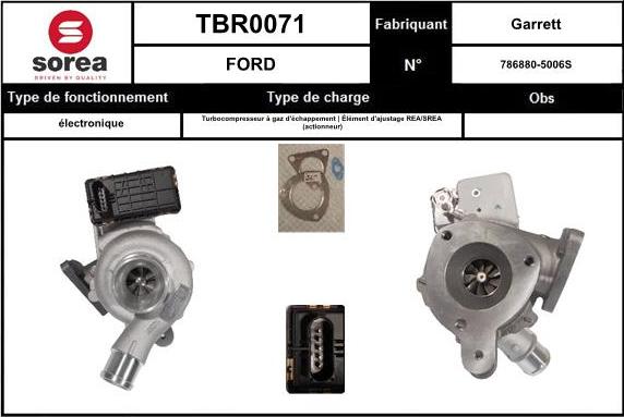 EAI TBR0071 - Charger, charging system autospares.lv