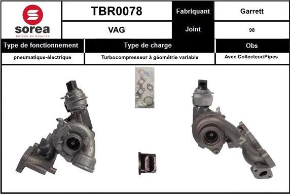 EAI TBR0078 - Charger, charging system autospares.lv