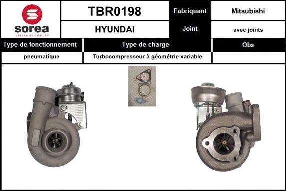 EAI TBR0198 - Charger, charging system autospares.lv