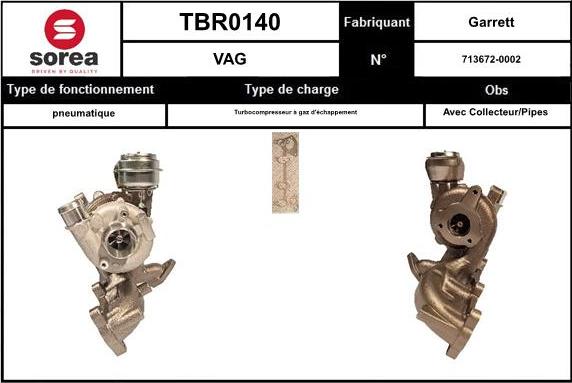 EAI TBR0140 - Charger, charging system autospares.lv