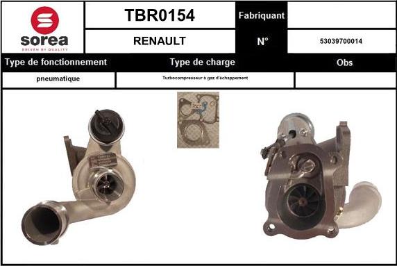 EAI TBR0154 - Charger, charging system autospares.lv