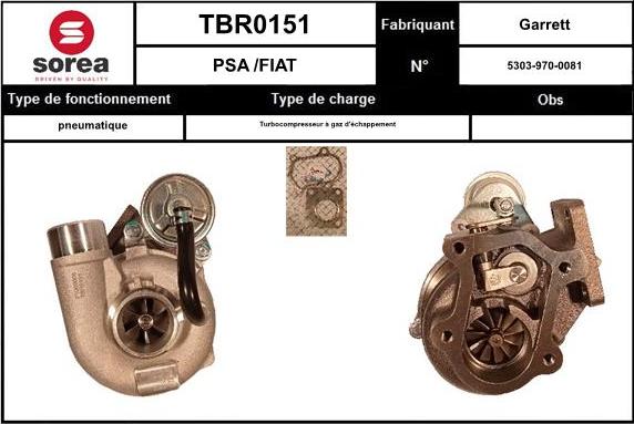 EAI TBR0151 - Charger, charging system autospares.lv