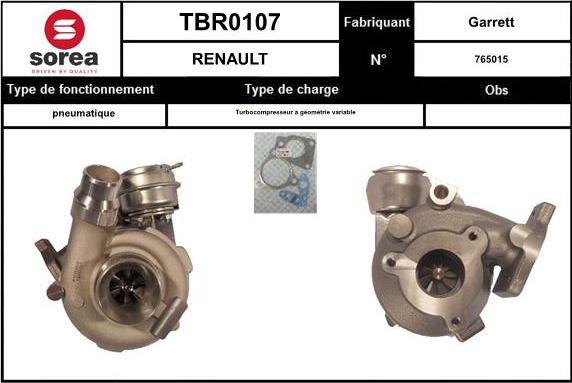 EAI TBR0107 - Charger, charging system autospares.lv