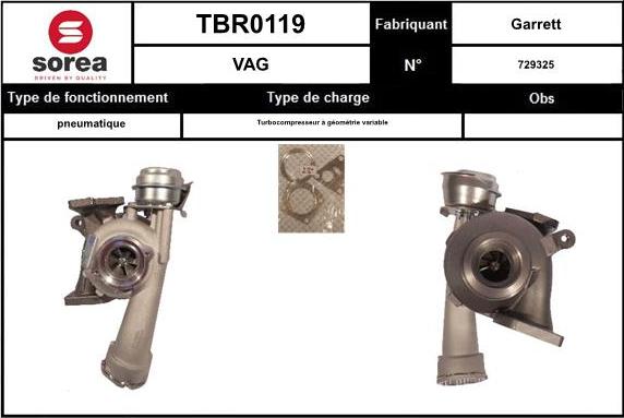 EAI TBR0119 - Charger, charging system autospares.lv