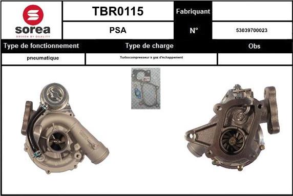 EAI TBR0115 - Charger, charging system autospares.lv