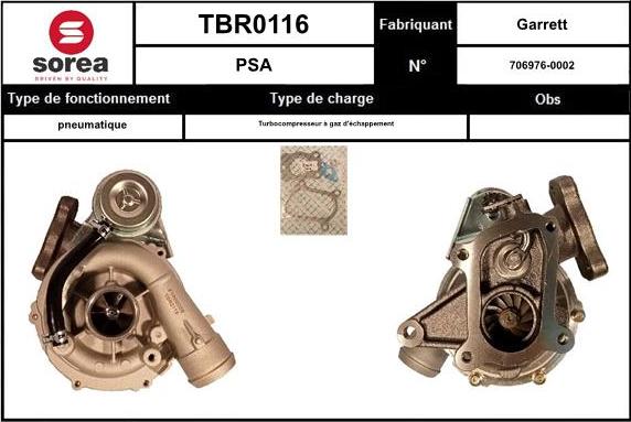 EAI TBR0116 - Charger, charging system autospares.lv