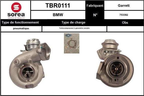 EAI TBR0111 - Charger, charging system autospares.lv