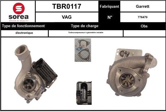 EAI TBR0117 - Charger, charging system autospares.lv