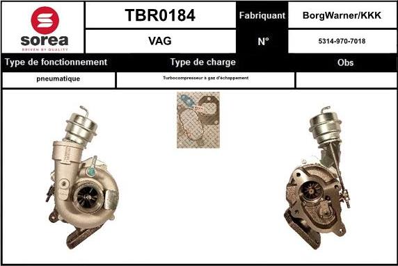 EAI TBR0184 - Charger, charging system autospares.lv