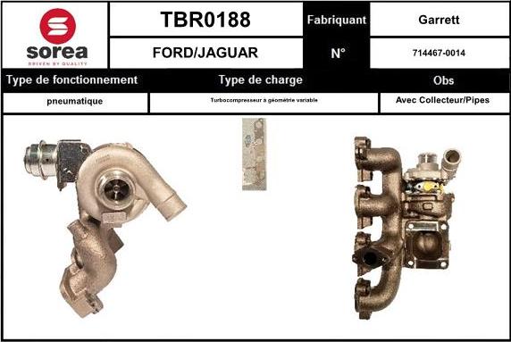 EAI TBR0188 - Charger, charging system autospares.lv