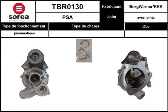 EAI TBR0130 - Charger, charging system autospares.lv