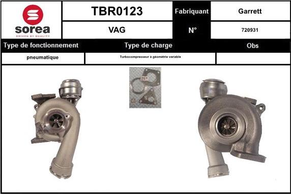 EAI TBR0123 - Charger, charging system autospares.lv