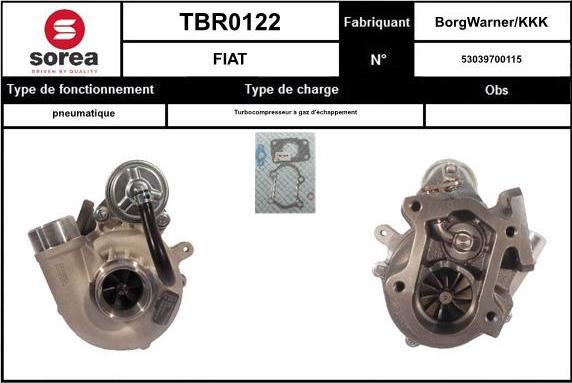 EAI TBR0122 - Charger, charging system autospares.lv