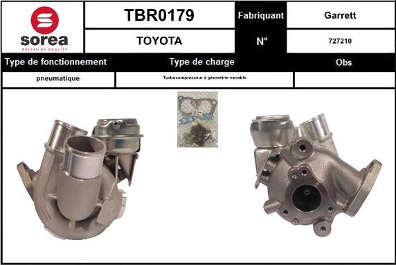 EAI TBR0179 - Charger, charging system autospares.lv