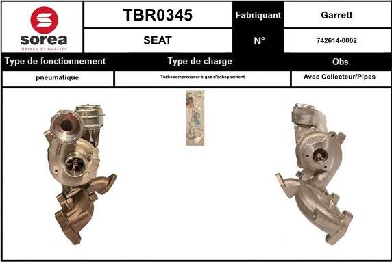 EAI TBR0345 - Charger, charging system autospares.lv