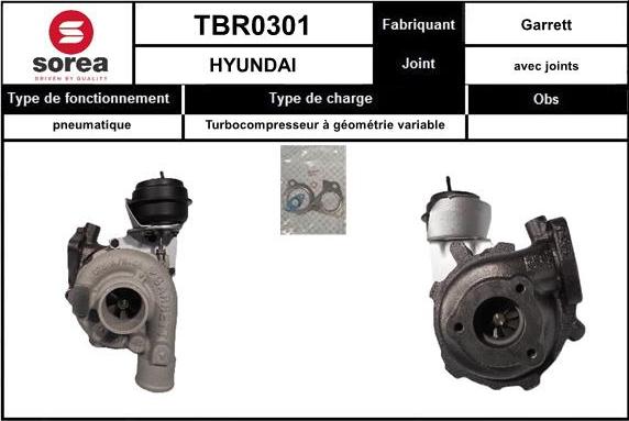 EAI TBR0301 - Charger, charging system autospares.lv