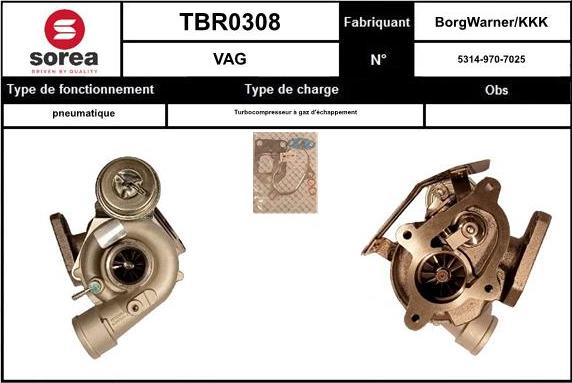 EAI TBR0308 - Charger, charging system autospares.lv