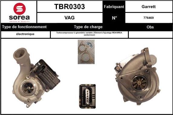 EAI TBR0303 - Charger, charging system autospares.lv