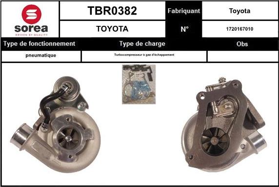 EAI TBR0382 - Charger, charging system autospares.lv