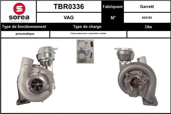 EAI TBR0336 - Charger, charging system autospares.lv