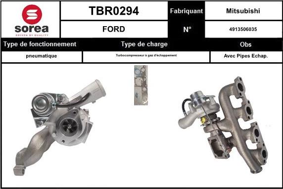 EAI TBR0294 - Charger, charging system autospares.lv