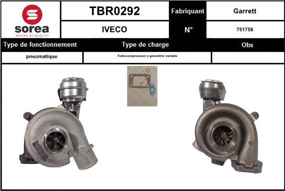 EAI TBR0292 - Charger, charging system autospares.lv