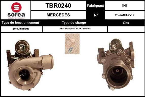 EAI TBR0240 - Charger, charging system autospares.lv