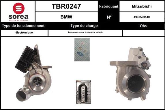 EAI TBR0247 - Charger, charging system autospares.lv