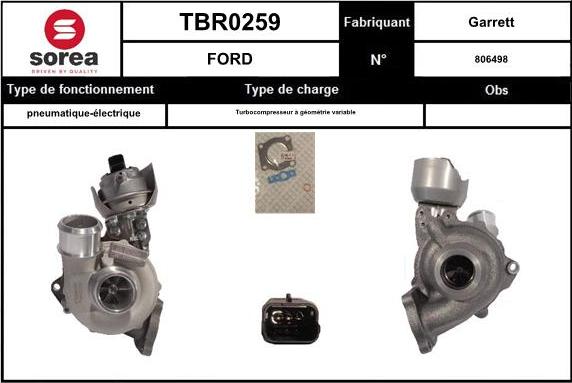 EAI TBR0259 - Charger, charging system autospares.lv