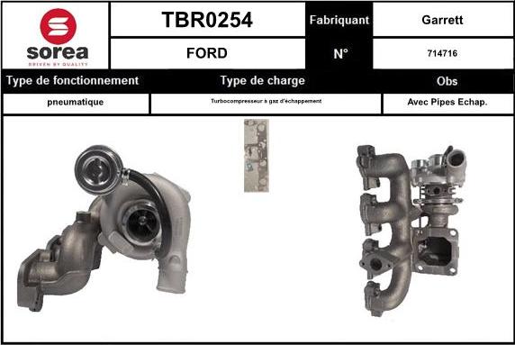 EAI TBR0254 - Charger, charging system autospares.lv