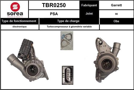 EAI TBR0250 - Charger, charging system autospares.lv