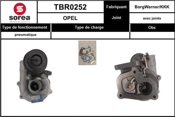 EAI TBR0252 - Charger, charging system autospares.lv